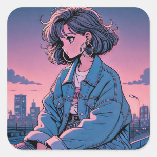 Japan Anime 90's スクエアシール