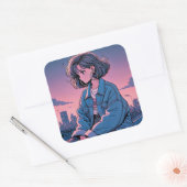 Japan Anime 90's スクエアシール (封筒)