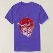 Japan Anime Mask Kitsune Sakura Samurai Oni Monste Tシャツ (デザイン正面)