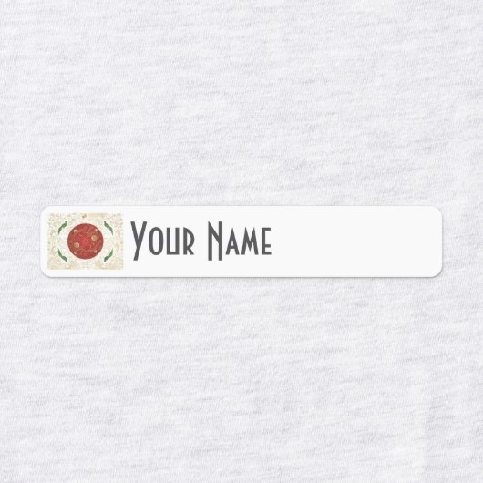 Japan Art Deco Flag | Custom Iron-On Name Label ラベル (デザイン1)