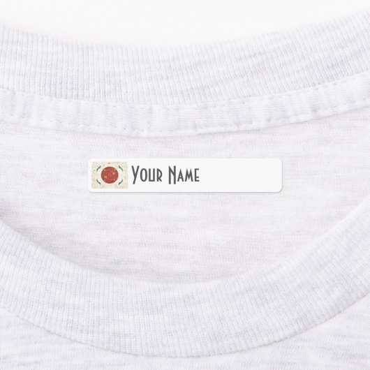 Japan Art Deco Flag | Custom Iron-On Name Label ラベル (貼付)