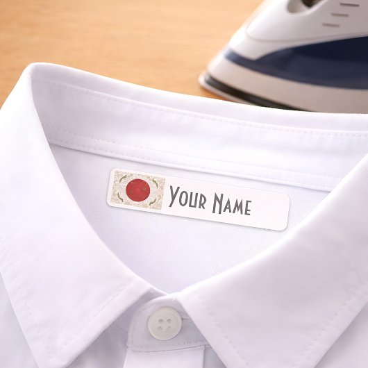 Japan Art Deco Flag | Custom Iron-On Name Label ラベル