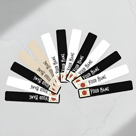 Japan Art Deco Flag | Custom Waterproof Name Label ラベル