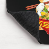 Japan Cat Eating Ramen Noodle Kawaii Anime Style マウスパッド (コーナー)