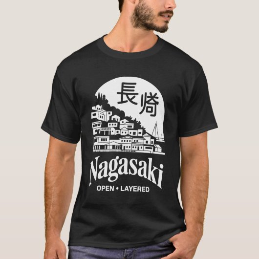 Japan city Nagasaki Tシャツ (正面)