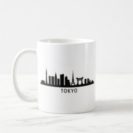Japan Cityscape Travel | Tokyo Skyline Silhouette コーヒーマグカップ
