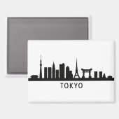 Japan Cityscape Travel | Tokyo Skyline Silhouette マグネット (正面/裏面)