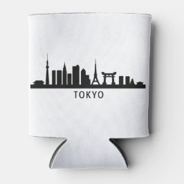 Japan Cityscape Travel | Tokyo Skyline Silhouette 缶クーラー