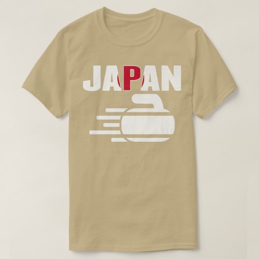 Japan Curling Rock Sport Fans Japanese Curlers Win Tシャツ (デザイン正面)