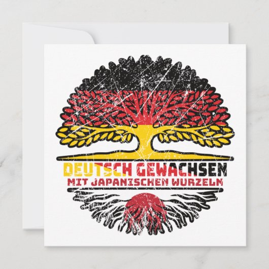 Japan Deutsch Deutschland Baum Wurzel カード (正面)