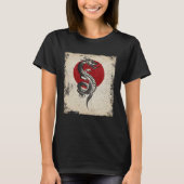 Japan dragon artwork Japanese Retro Tシャツ (正面)