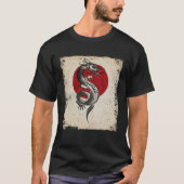 Japan dragon artwork Japanese Retro Tシャツ (正面)