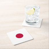 Japan Flag: Land of Rising Sun, Hinomaru, Nisshōki スクエアペーパーコースター (インサイチュ)