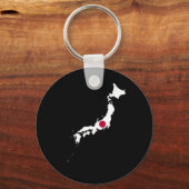 Japan flag on the map キーホルダー (正面)