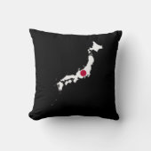 Japan flag on the map クッション (正面)
