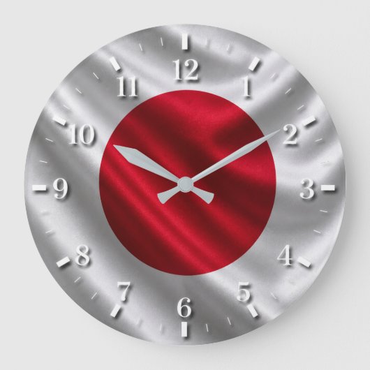Japan Flag Watch 2026 ラージ壁時計 (正面)