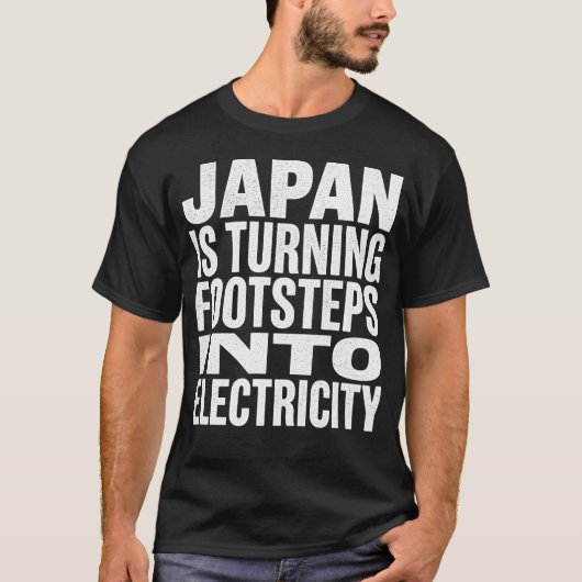 Japan Footsteps Into Electricity Science Fact T-Sh Tシャツ (正面)