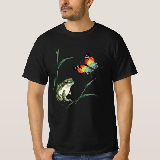 「japan frog」Japanese style ink painting T－shirt Tシャツ (正面)