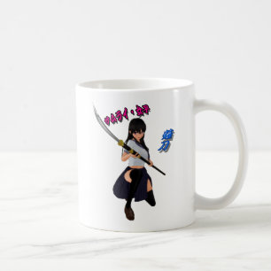 JAPAN/GIRL/LADY/SAMURAI/ANIME/GAME/JAPANESE/KANJI/ コーヒーマグカップ