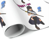 JAPAN/GIRL/LADY/SAMURAI/ANIME/GAME/JAPANESE/KANJI/ ラッピングペーパー (ロールコーナー)