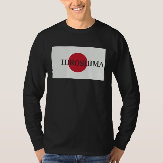 Japan Hiroshima Asia Travel Flag Tシャツ (正面)