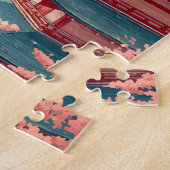 Japan Illustration Travel Art Vintage ジグソーパズル (側面)