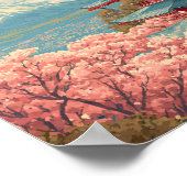 Japan Illustration Travel Art Vintage ポスター (角)