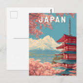 Japan Illustration Travel Art Vintage ポストカード (正面/裏面)