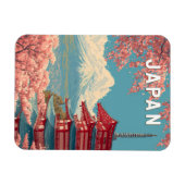 Japan Illustration Travel Art Vintage マグネット (横)