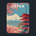 Japan Illustration Travel Art Vintage マグネット<br><div class="desc">Japan retro vector travel design. From Tokyo’s vibrant streets and Kyoto’s historic shrines to the majestic Mount Fuji and spring cherry blossoms, Japan offers a perfect blend of culture, nature, and innovation for travelers around the world.</div>