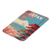 Japan Illustration Travel Art Vintage マグネット (左側)
