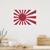 Japan Imperial Rising Sun Flag, Edo to WW2 ポスター (キッチン)