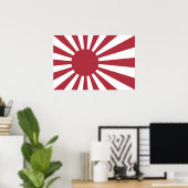 Japan Imperial Rising Sun Flag, Edo to WW2 ポスター (ホームオフィス)