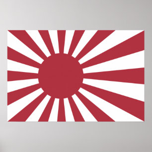 Japan Imperial Rising Sun Flag, Edo to WW2 ポスター