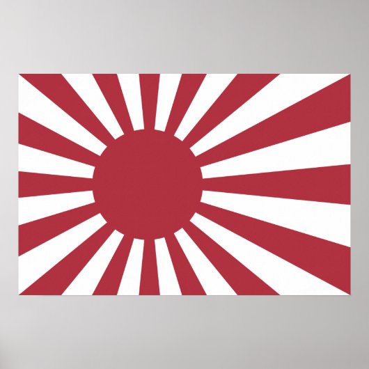 Japan Imperial Rising Sun Flag, Edo to WW2 ポスター (正面)