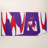 JAPAN Incial Letra Z, con Aires Japoneses WRED ビーチタオル (正面)