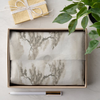 Japan Ink Landscape Minimal Misty Mountain 薄葉紙