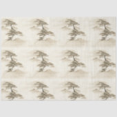 Japan Ink Landscape Minimal Misty Mountain 薄葉紙 (正面)