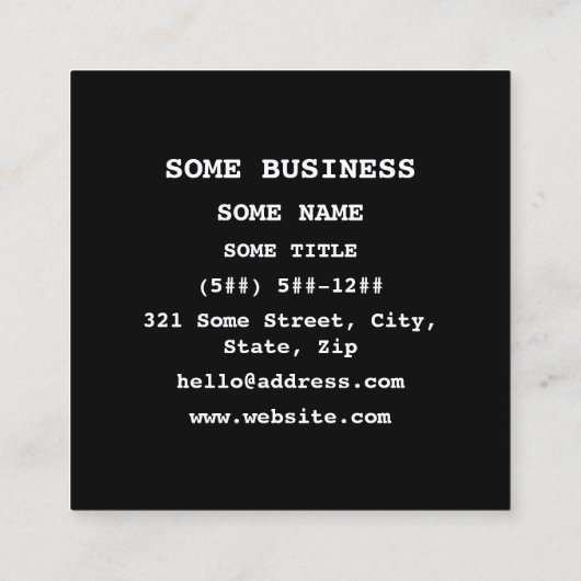 Japan | Japanese Flag Heart スクエア名刺 (裏面)