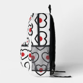 Japan | Japanese Flag Heart プリントバックパック (右)