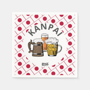 JAPAN Kanpai 乾杯ビ素晴らしア日本の紙 スタンダードカクテルナプキン