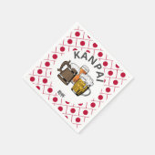 JAPAN Kanpai 乾杯ビ素晴らしア日本の紙 スタンダードカクテルナプキン (角)