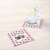 JAPAN Kanpai 乾杯ビ素晴らしー日本のル スクエアペーパーコースター (インサイチュ)