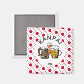 JAPAN Kanpai 乾杯 Great Japanese Beer Fridge マグネット (正面/裏面)