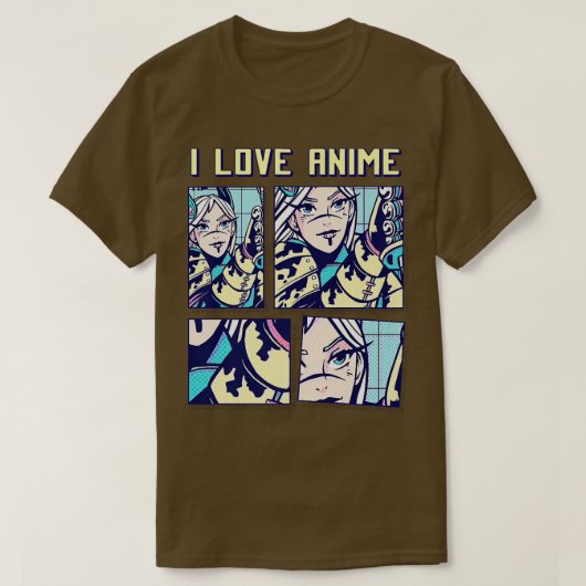 Japan Manga Anime Animation  I Love Anime  Tシャツ (デザイン正面)