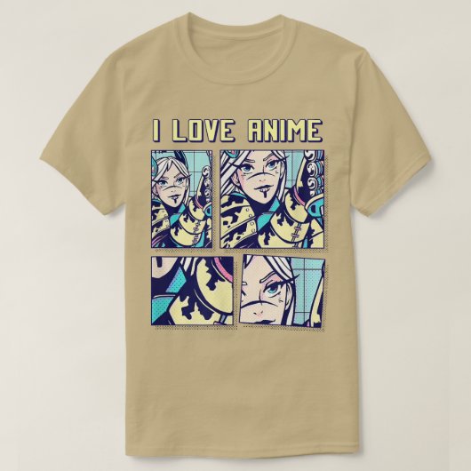 Japan Manga Anime Animation  I Love Anime  Tシャツ (デザイン正面)