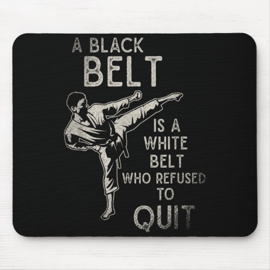 Japan Martial Arts Sparring Ninja Black Belt マウスパッド (正面)