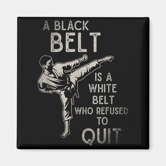 Japan Martial Arts Sparring Ninja Black Belt マグネット (正面)