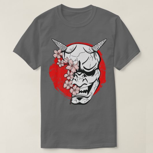 Japan Mask Oni Demon Japanese Devil Tシャツ (デザイン正面)