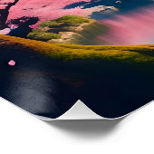 Japan Mount Fuji Cherry Blossom Travel Print ポスター (コーナー)